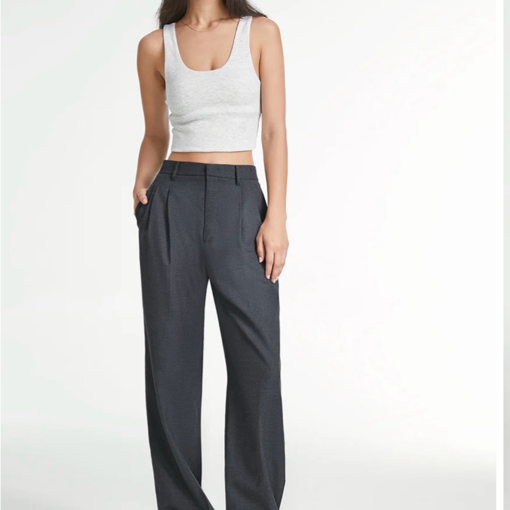 Women's Gray Wide-Leg Pants